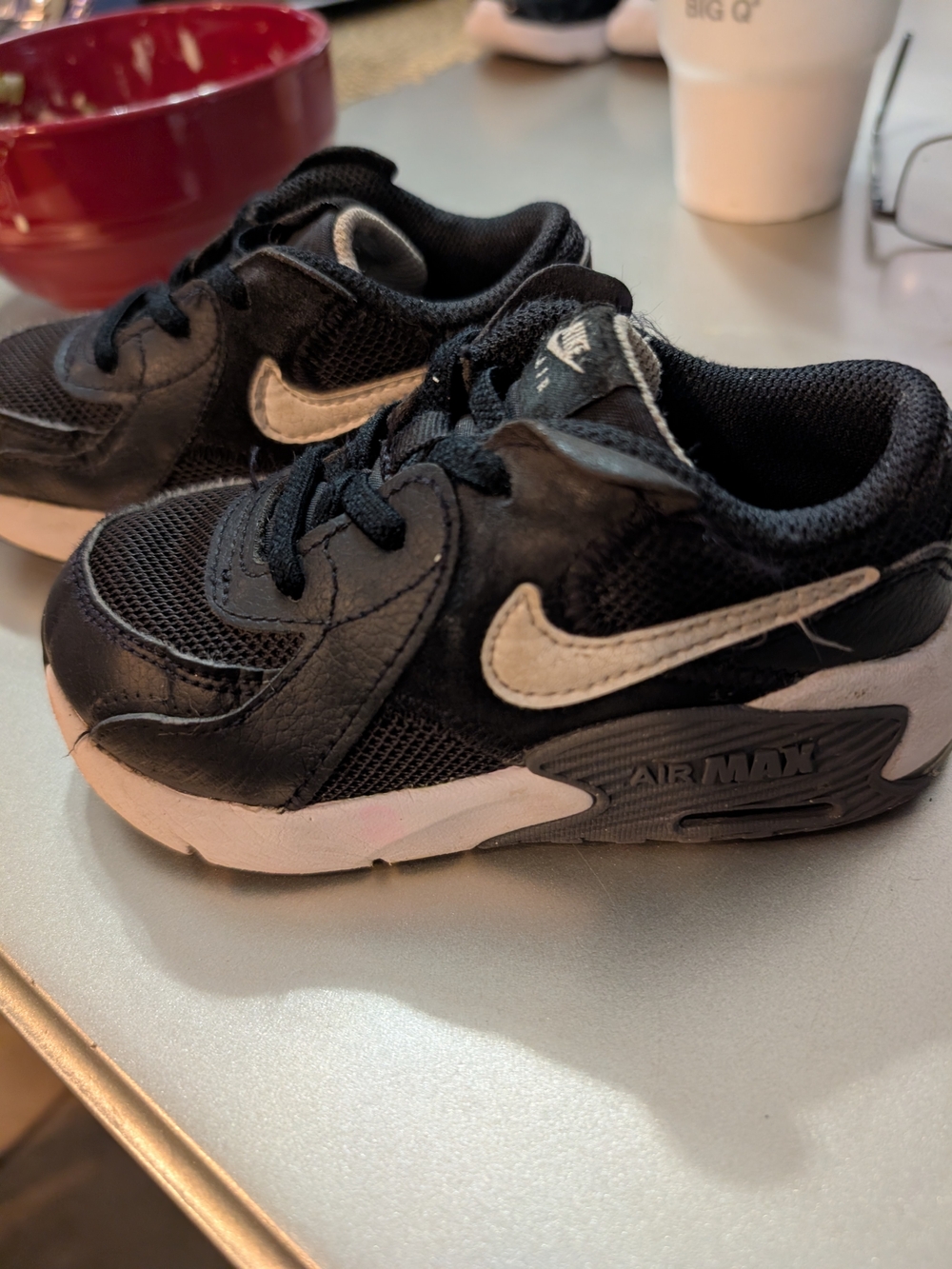 Nike Kids Black and White Air Max Sneakers
